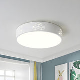 Small Pink Elephant Drum LED Flush Mount Ceiling Light Image - 6