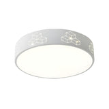 Small Pink Elephant Drum LED Flush Mount Ceiling Light Image - 7