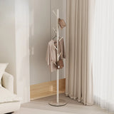 Small Space White Steel Alloy Hooks Stand Tree Coat Rack Image - 14