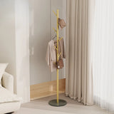 Small Space White Steel Alloy Hooks Stand Tree Coat Rack Image - 15