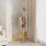 Small Space White Steel Alloy Hooks Stand Tree Coat Rack Image - 16