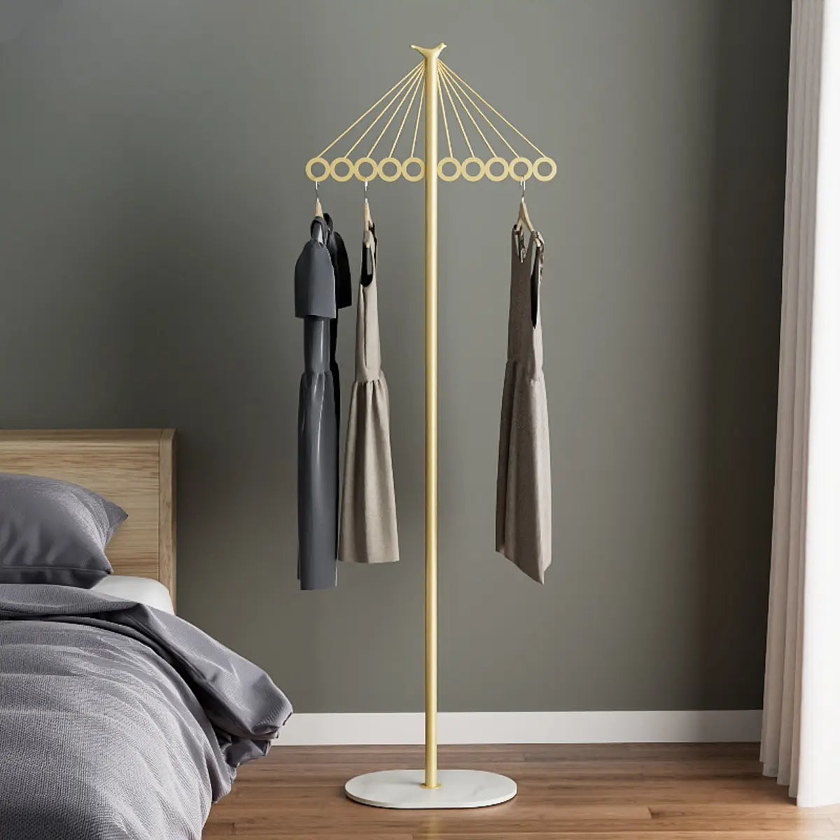 Small Spaces Umbrella Metal Stand Hooks Coat Racks Image - 12