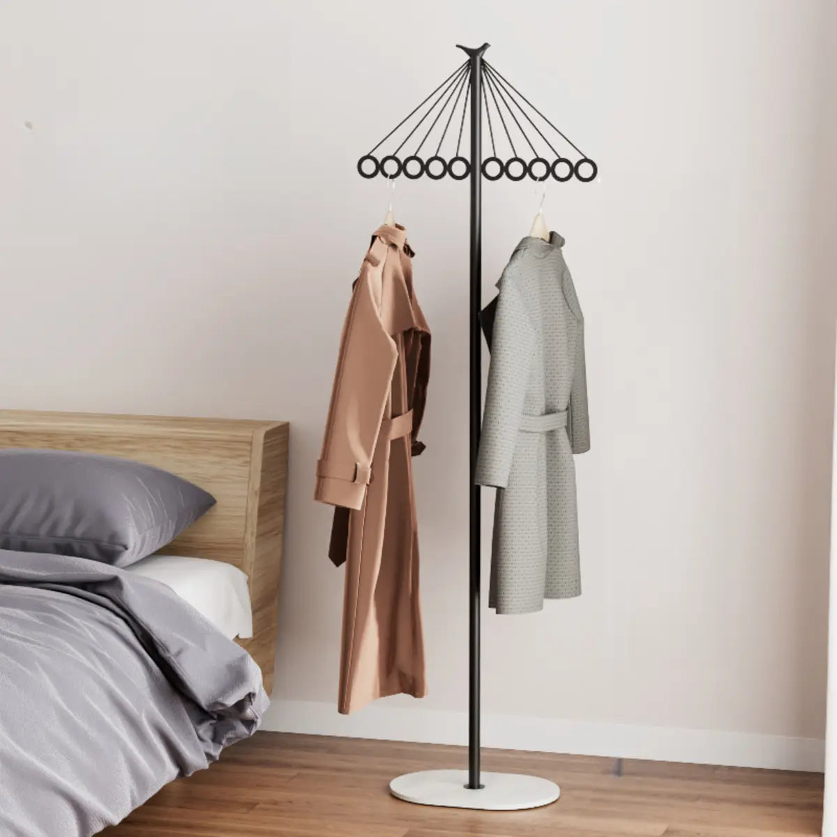 Small Spaces Umbrella Metal Stand Hooks Coat Racks Image - 13