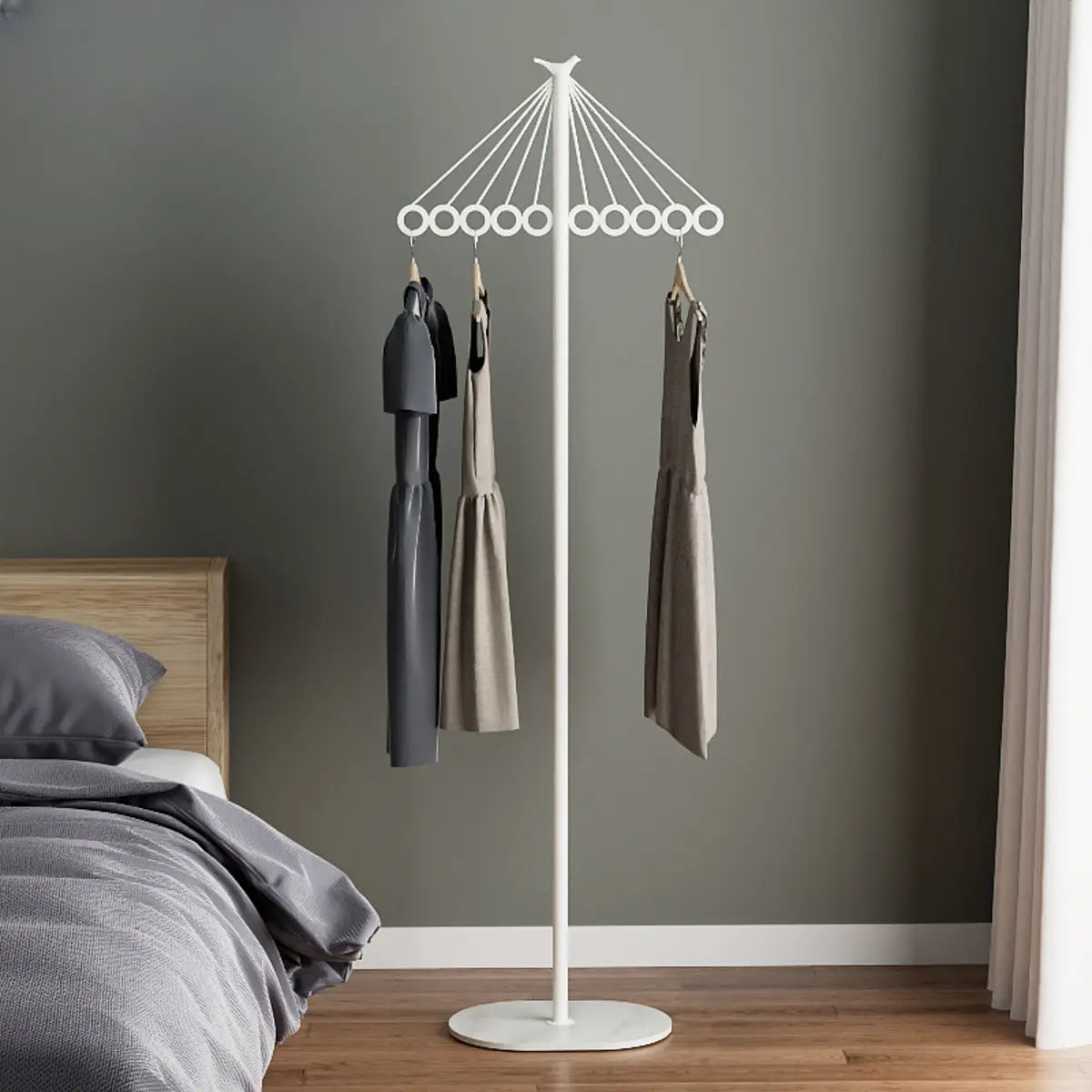 Small Spaces Umbrella Metal Stand Hooks Coat Racks Image - 5