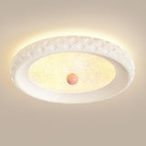 Small Trendy Pink Round Flush Mount Ceiling Light Image - 11