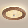 Small Trendy Pink Round Flush Mount Ceiling Light Image - 13