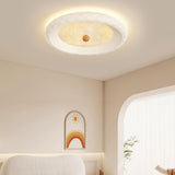 Small Trendy Pink Round Flush Mount Ceiling Light Image - 16