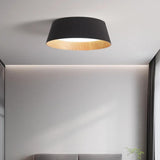 Small White Trumpet LED Flush Mount Ceiling Light Image - 5