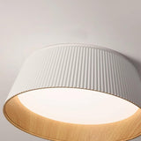 Small White Trumpet LED Flush Mount Ceiling Light Image - 9