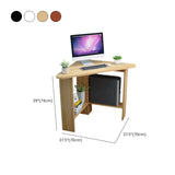 Small Wood Exterior Shelf Triangle Corner Computer Desk #size