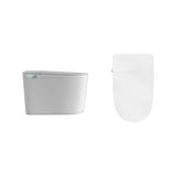 Smart Elongated Ceramic Siphon White Concealed Tank Toilet Image - 7