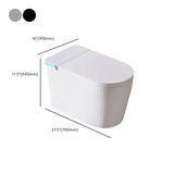 Smart Elongated Siphon Jet Concealed Tank One-Piece Toilet #size