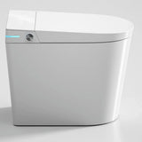 Smart Elongated White Ceramic Toilet with LED Panel Image - 5