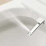 Smart Elongated White Concealed Tank One-Piece Toilet Image - 15