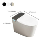 Smart Elongated White Concealed Tank One-Piece Toilet #size