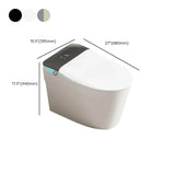 Smart Elongated White Concealed Tank One-Piece Toilet Image - 17