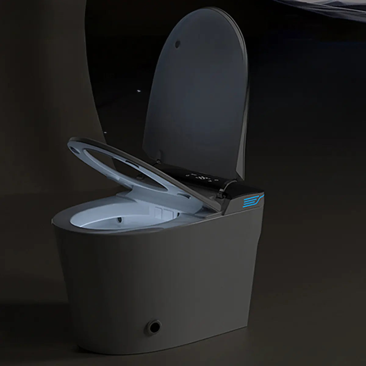 Smart Elongated White Concealed Tank One-Piece Toilet Image - 6