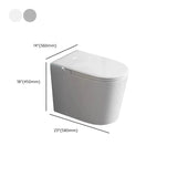 Smart One-Piece Elongated Ceramic Concealed Tank Toilet #size