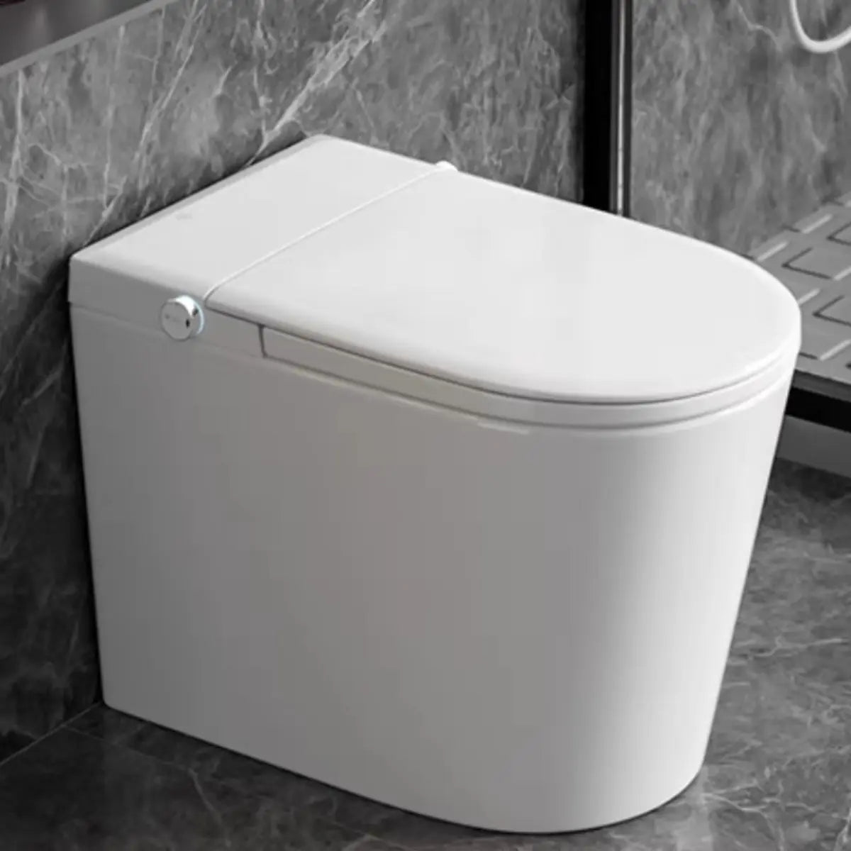 Smart One-Piece Elongated Ceramic Concealed Tank Toilet Image - 2