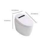 Smart Oval Antimicrobial Seat Elongated Ceramic Toilet #size