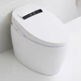 Smart Oval Antimicrobial Seat Elongated Ceramic Toilet Image - 3