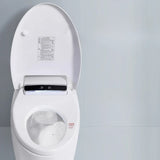 Smart Oval Antimicrobial Seat Elongated Ceramic Toilet Image - 5