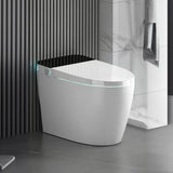 Smart Oval Concealed Tank Toilet with LED Touch Panel Image - 2