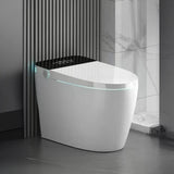 Smart Oval Concealed Tank Toilet with LED Touch Panel Image - 3