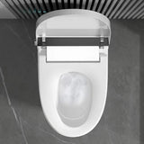 Smart Oval Concealed Tank Toilet with LED Touch Panel Image - 4