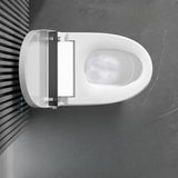 Smart Oval Concealed Tank Toilet with LED Touch Panel Image - 5