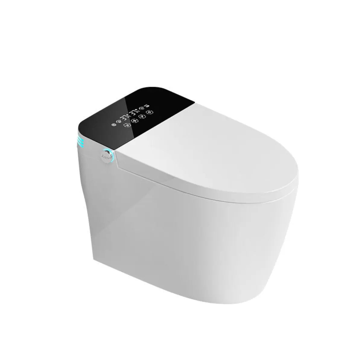 Smart Oval Concealed Tank Toilet with LED Touch Panel Image - 6