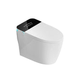 Smart Oval Concealed Tank Toilet with LED Touch Panel Image - 6