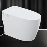 Smart Oval Concealed Tank White Siphon Jet Compact Toilet Image - 1