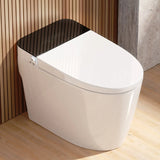 Smart Oval Concealed Tank White Siphon Jet Compact Toilet Image - 2