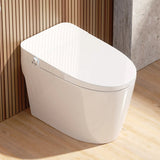 Smart Oval Concealed Tank White Siphon Jet Compact Toilet Image - 3