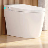 Smart Oval Concealed Tank White Siphon Jet Compact Toilet Image - 4