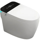 Smart Oval Concealed Tank White Siphon Jet Compact Toilet Image - 5