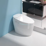 Smart Oval White Elongated Superswirl Toilet with LED Light Image - 1