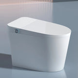 Smart White Oval Elongated Bidet Toilet with LED Light Image - 3