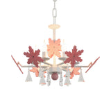 Snowflake Candle Crystal Metal Kids Room Grey Chandelier Image - 28