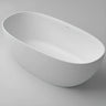 Soaking Oval Freestanding Acrylic Gloss White Bathtub Image - 11