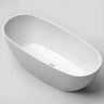 Soaking Oval Freestanding Acrylic Gloss White Bathtub Image - 5