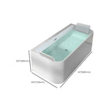 Soaking Rectangle PMMA White Freestanding Whirlpool Bathtub Image - 10