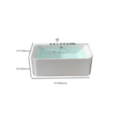 Soaking Rectangle PMMA White Freestanding Whirlpool Bathtub Image - 12