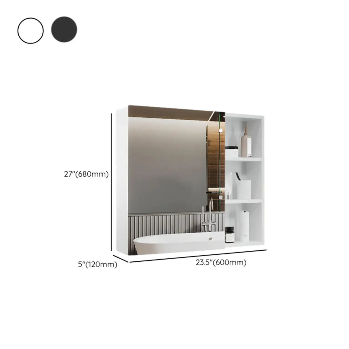 Soft Close Door Hinges Frameless Mirror Medicine Cabinet Image - 23