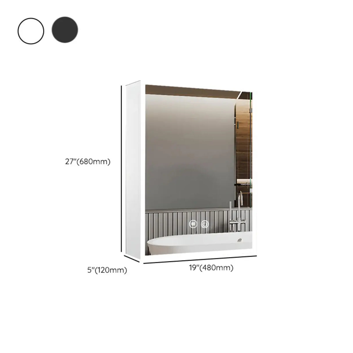 Soft Close Door Hinges Frameless Mirror Medicine Cabinet Image - 28