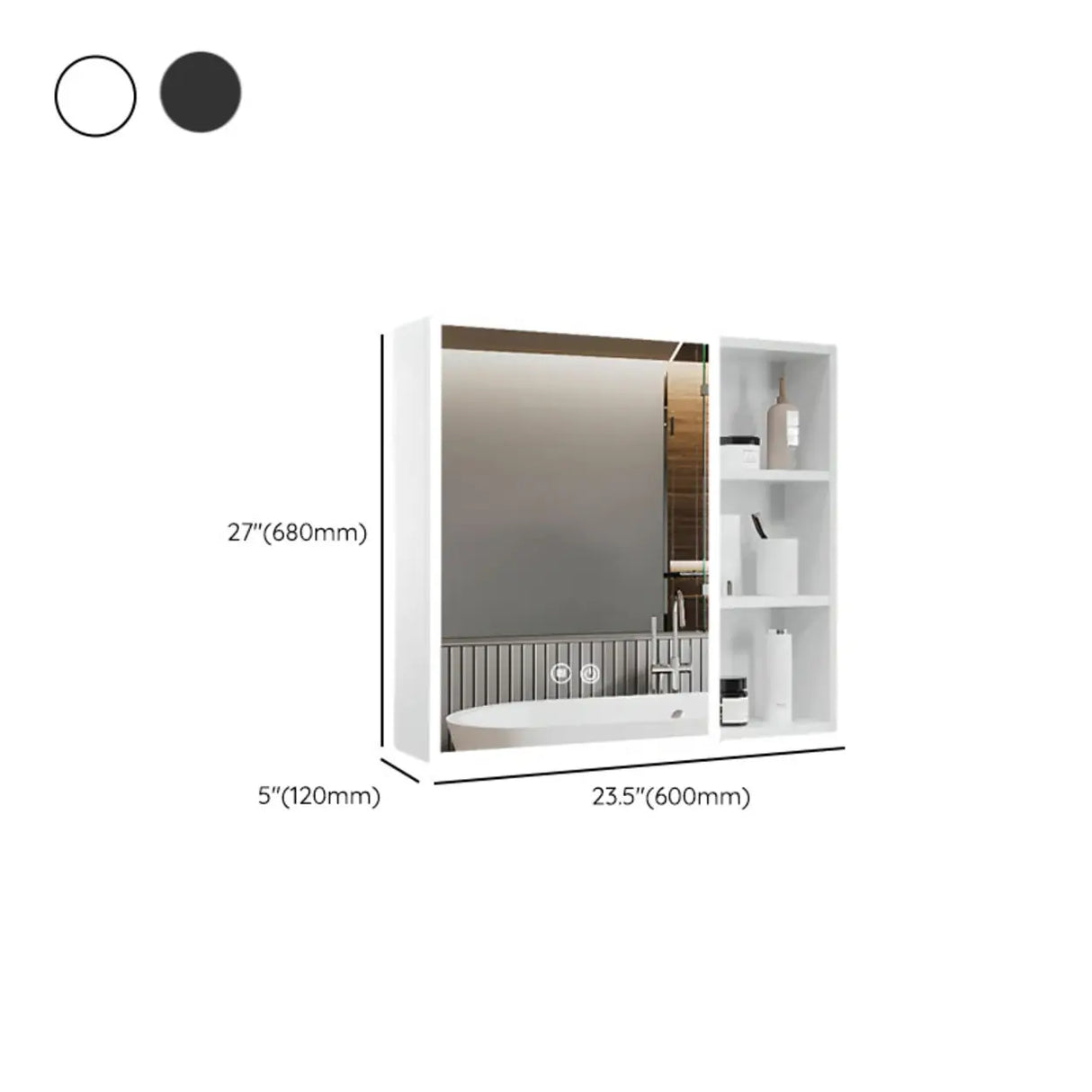 Soft Close Door Hinges Frameless Mirror Medicine Cabinet Image - 29