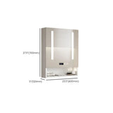 Soft Close Door Hinges Light Gray Wall Cabinet with Mirror Image - 11