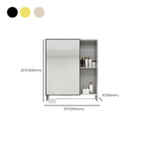 Soft Close Door Hinges Metal Medicine Cabinet with Mirror Image - 24