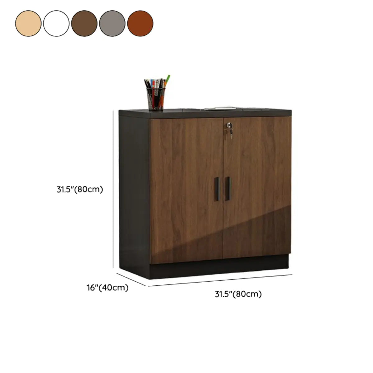 Soft Close Drawer Wood Horizontal Storage Cabinet with Locks 